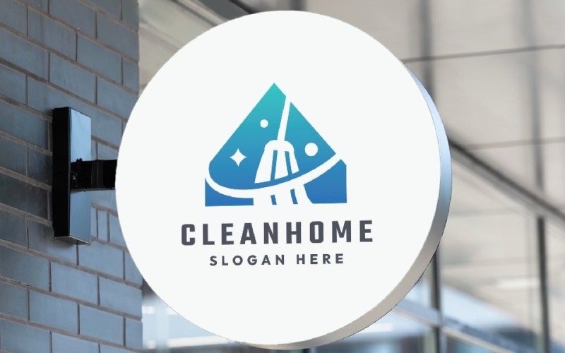 Logo professionale per la cura della casa pulita
