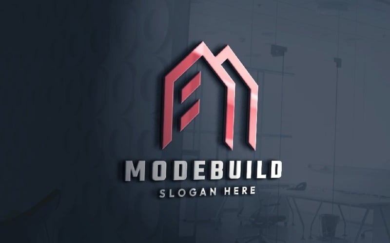 Logo van moderne huizenbouw