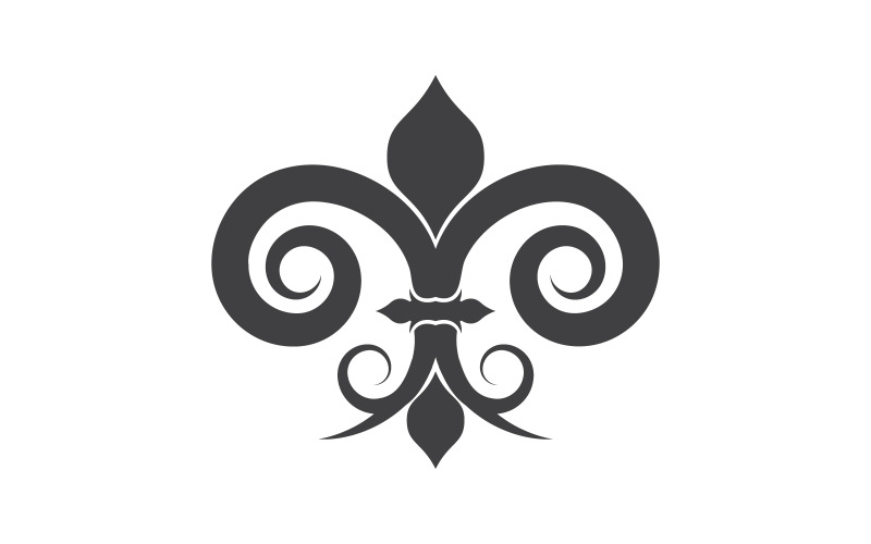 Fleur de lis 矢量图标设计模板 v.1