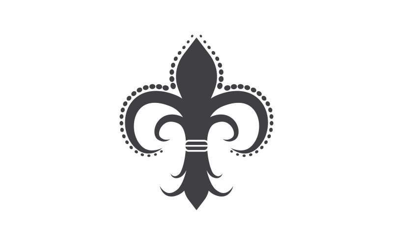 Fleur de lis 矢量图标设计模板 v.6