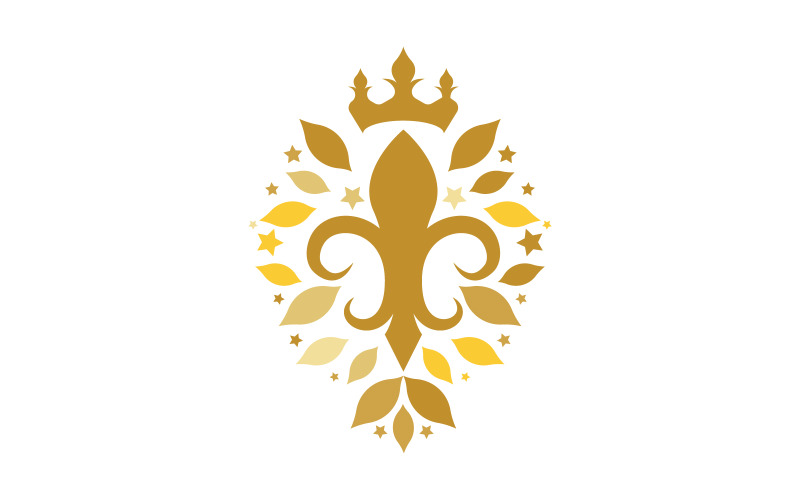 Fleur de lis vector icoon ontwerp sjabloon v.5