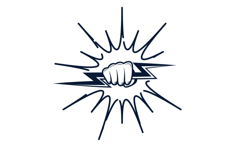 Hand Sterk hard werk illustratie ontwerp sjabloon v.7