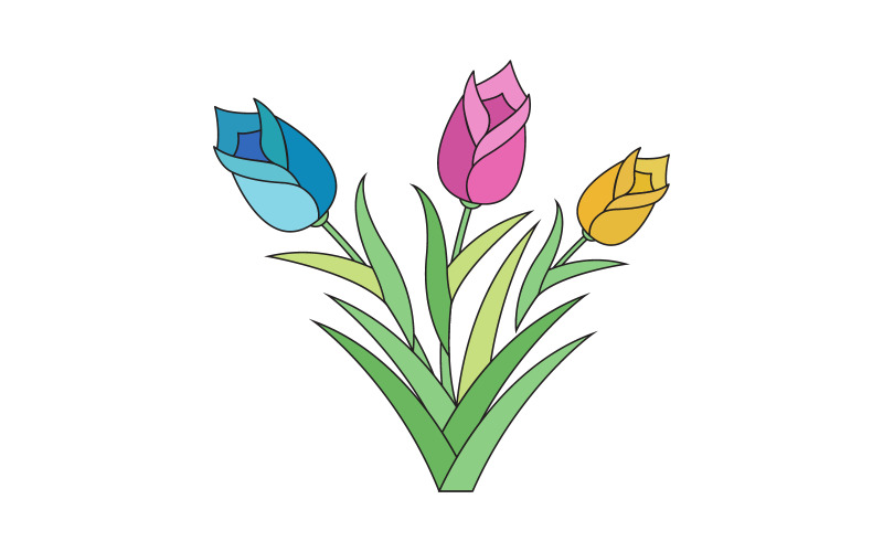 美容花店图标标志设计模板 v.9