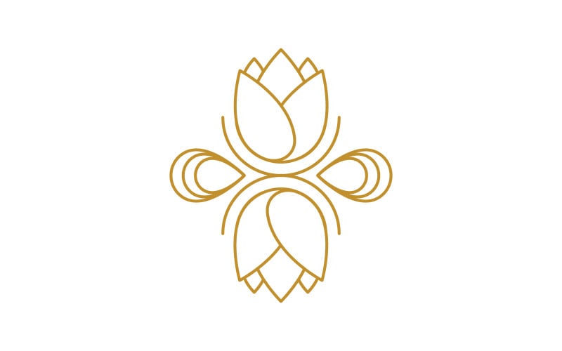 Modèle de conception de logo d'icône de magasin de fleuriste de beauté v.12