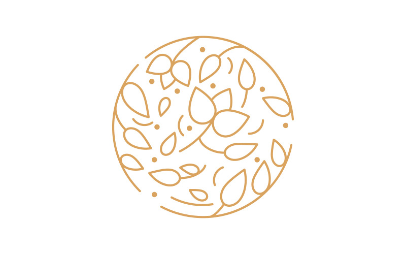 Modèle de conception de logo d'icône de magasin de fleuriste de beauté v.4