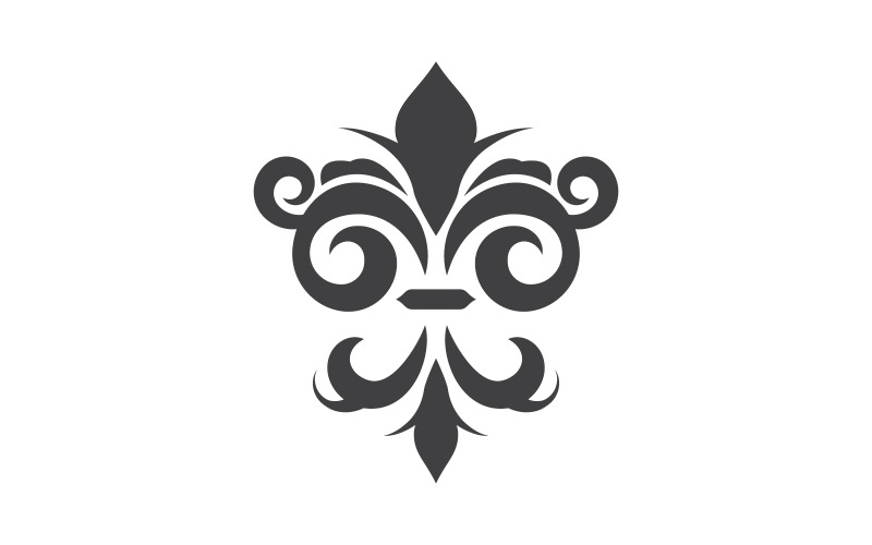 Шаблон дизайна векторной иконки Fleur de lis v.2