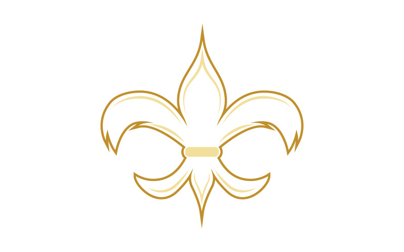 Шаблон дизайна векторной иконки Fleur de lis v.4