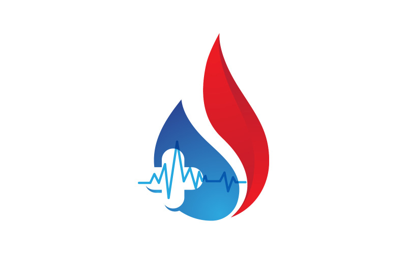 Salute Elemento medico icona logo illustrazione modello vettore v.4
