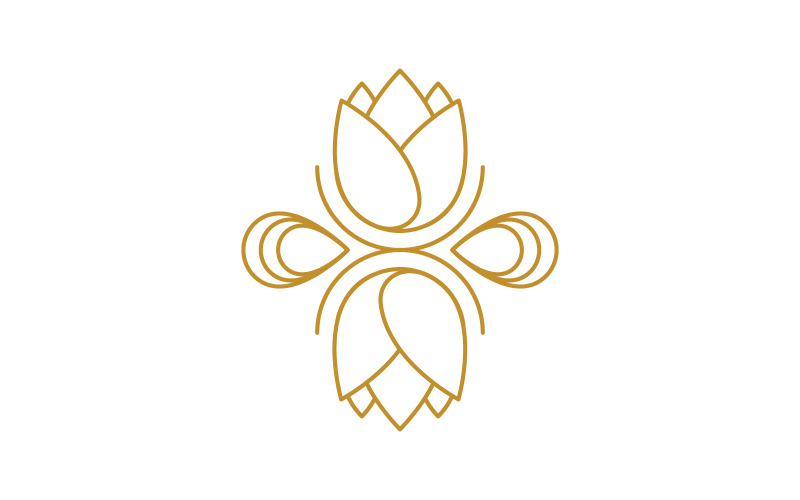 Skönhetsflorist Shop ikon logotyp designmall v.12