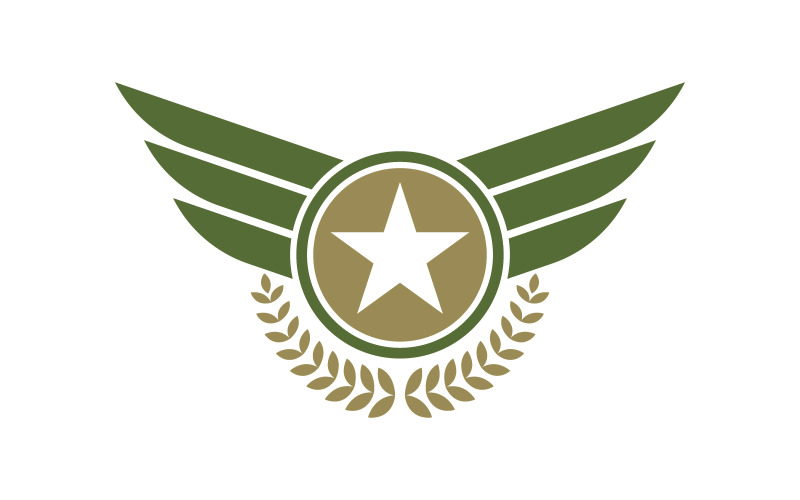 Falcon wing ikon illustration logotyp Mall vektor v.13