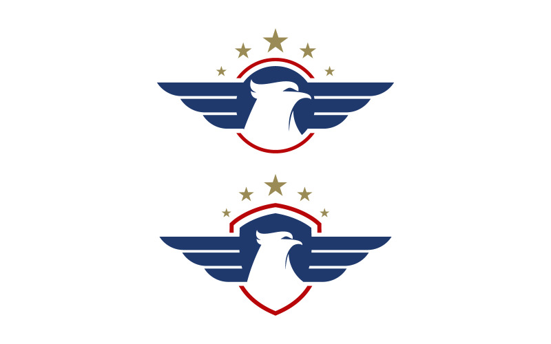 Falcon wing ikon illustration logotyp Mall vektor v.18