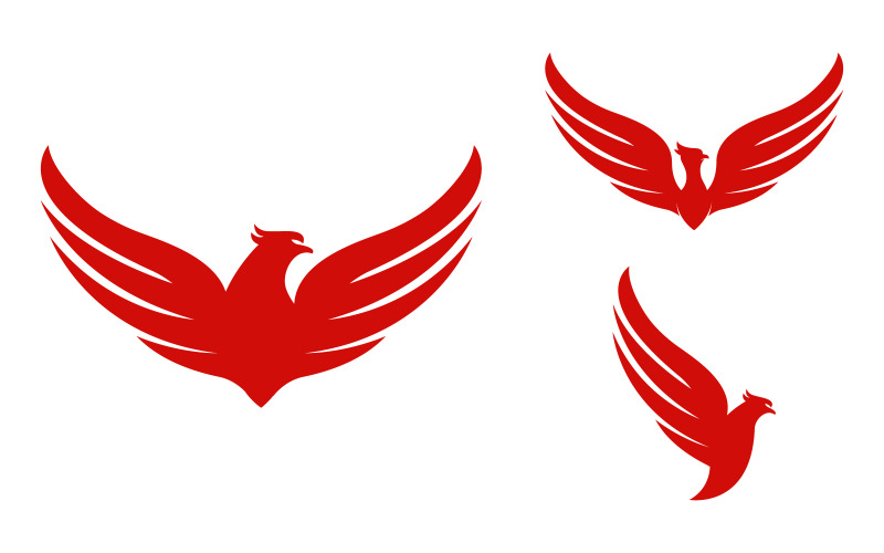 Falcon wing ikon illustration logotyp Mall vektor v.23