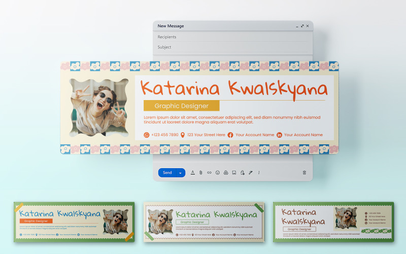 Hravá šablona záhlaví e-mailu 092
