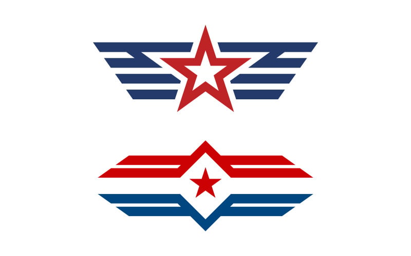 Ikona skrzydła sokoła ilustracja logo Szablon wektor v.15