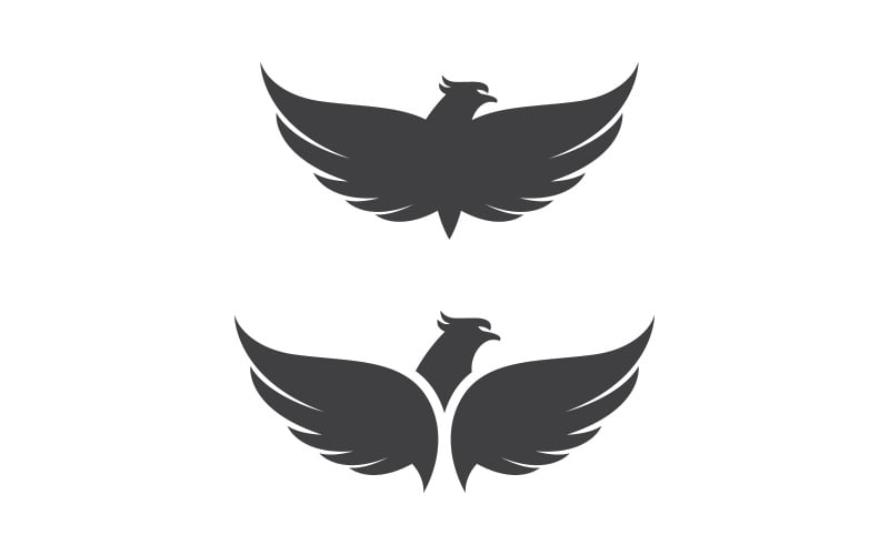 Ikona skrzydła sokoła ilustracja logo Szablon wektor v.6