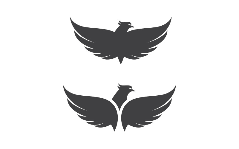 Illustrazione dell'icona dell'ala del falco logo modello vettore v.6