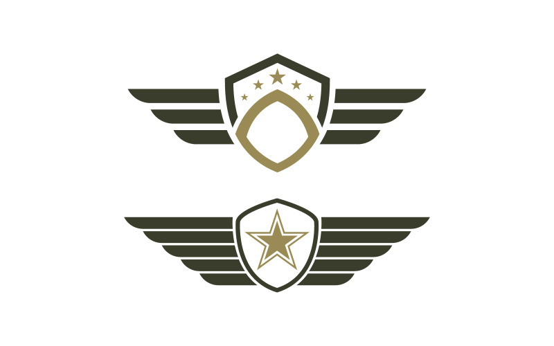 Illustrazione dell'icona dell'ala del falco logo modello vettore v.8
