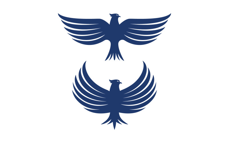 Logotipo de ilustração de ícone de asa de falcão Modelo vetorial v.24