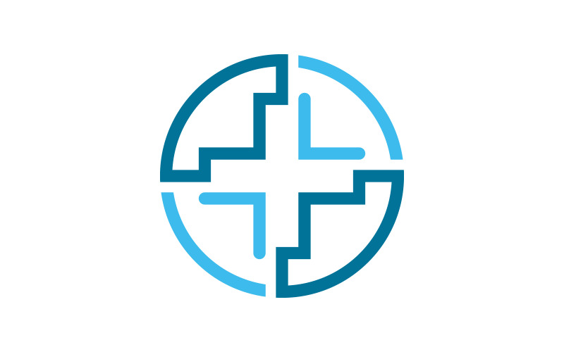 Modèle d'illustration de logo d'icône d'élément médical de santé vecteur v.16