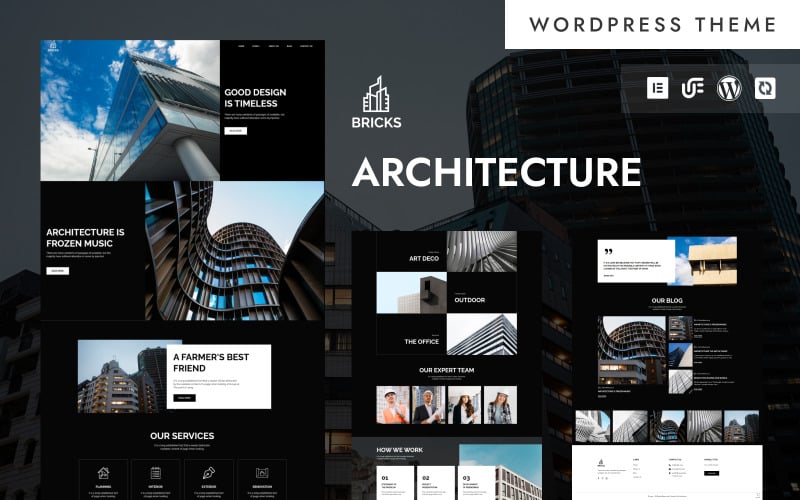 Bricks – тема WordPress Elementor для сучасної архітектури та будівництва