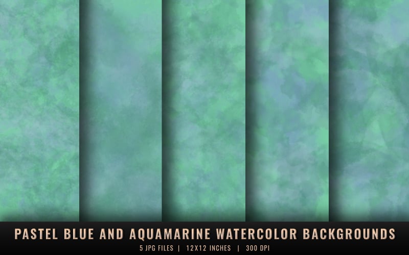 Pastellblaue und aquamarinblaue Aquarellhintergründe