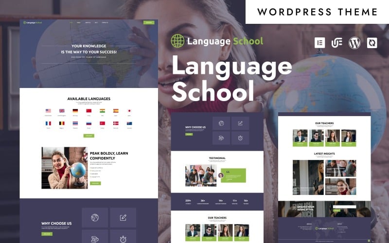 Taalschool - Taalschool & Training WordPress Elementor Thema