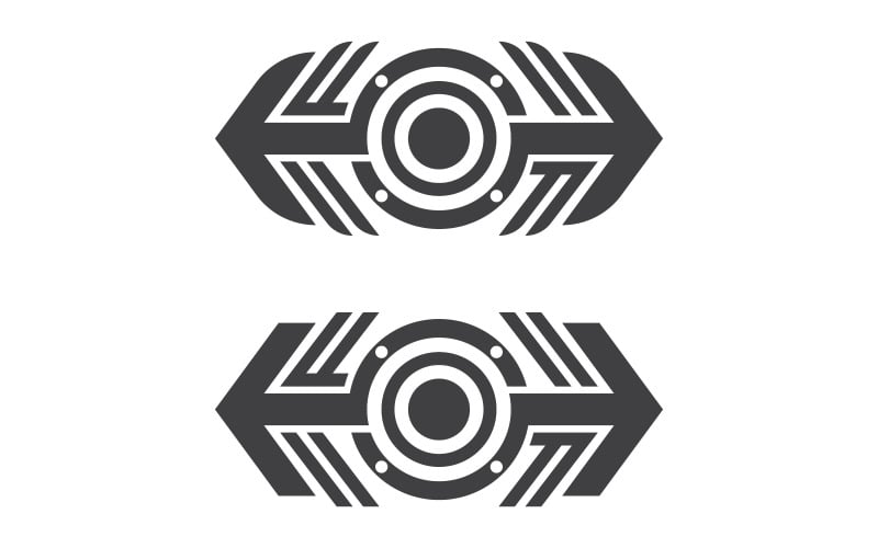 Głośnik fale wektor logo ilustracja projekt v.8