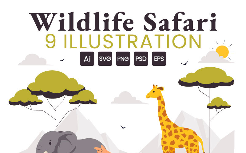 9 Illustrations d'expériences de safari animalier