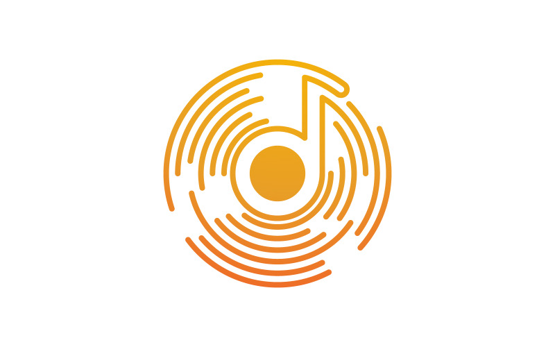 Illustrazione vettoriale del logo delle onde dell'altoparlante design v.4