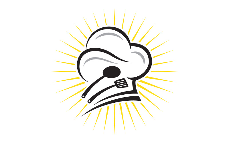 Шеф-кухар приготування елемент логотип шаблон Векторні ілюстрації v.9