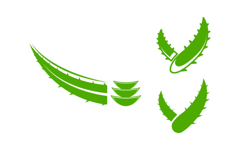 Aloe Vera Vector icona design illustrazione modello di progettazione v.1