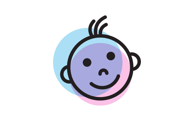 Cute baby Shop logo Vector icon design logo template v.9