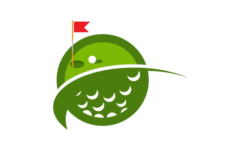 Golf sport logotyp mall vektor illustration designmall v.12