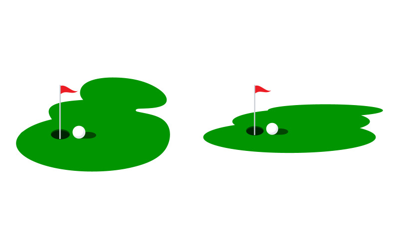 Golf sport logotyp mall vektor illustration designmall v.18