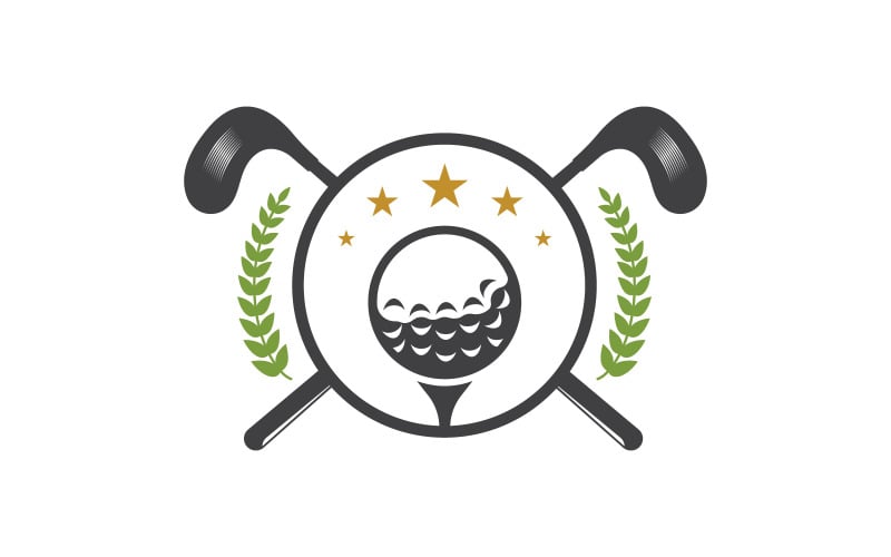 Golf sport logotyp mall vektorillustration designmall v.7