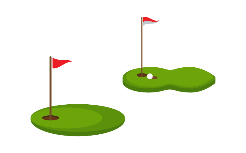 Modèle de conception d'illustration vectorielle de logo de sport de golf v.20