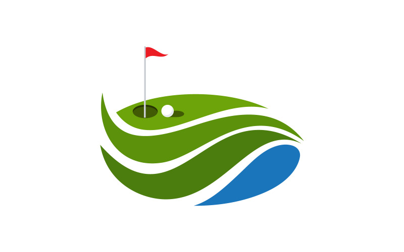 Szablon logo sportowego golfa wektor ilustracja projekt szablonu v.13