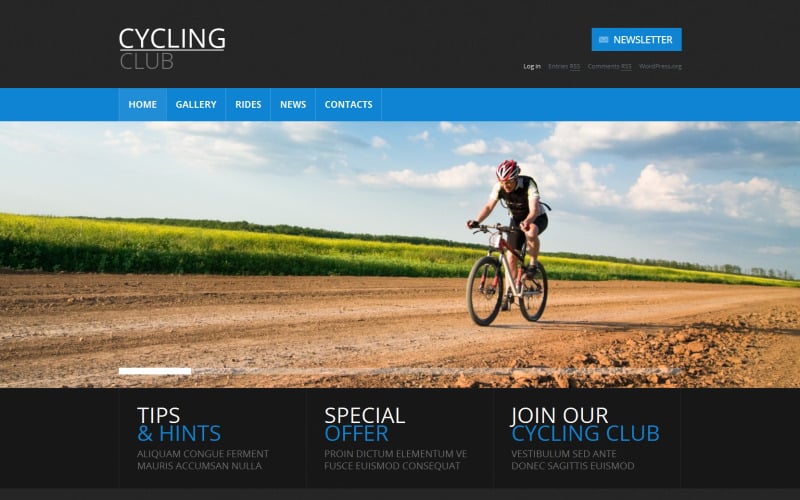 Адаптивная тема WordPress для велосипедистов