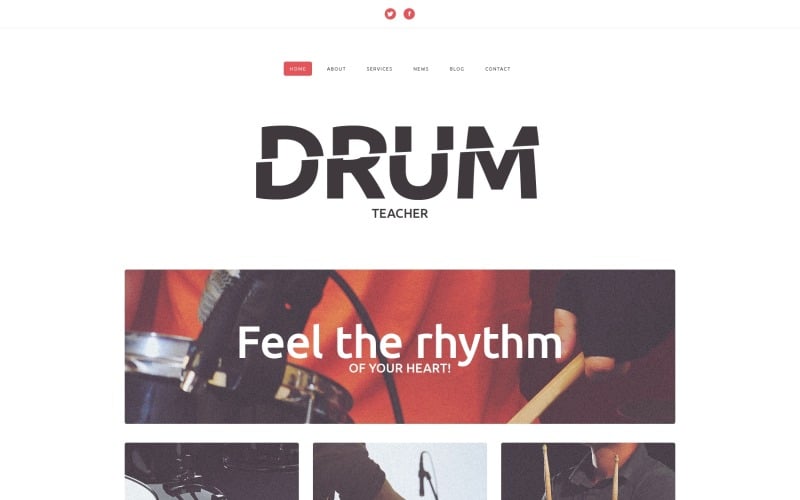 Music School Responsive Website Template