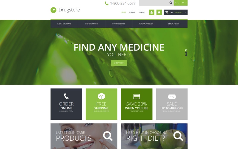 Orvosi e-kereskedelmi üzleti PrestaShop téma