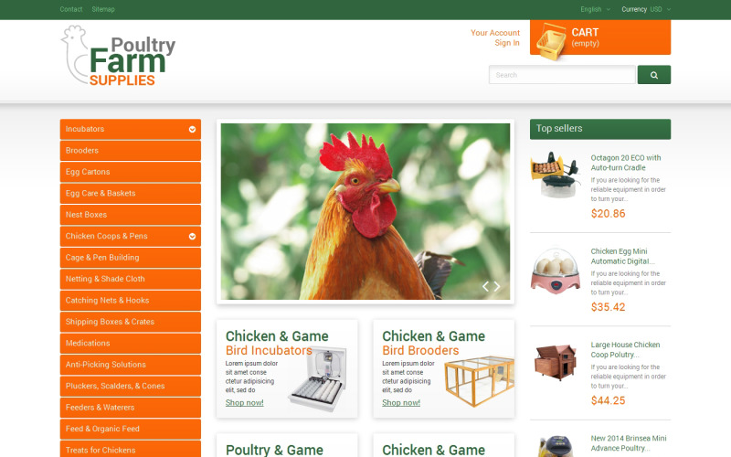 Tema de PrestaShop Suministros para granja avícola