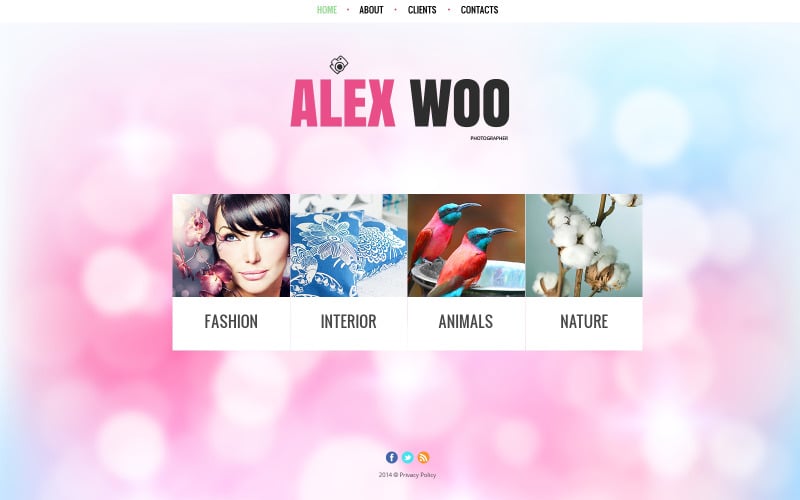 Website-Vorlage für Fotografen-Portfolio