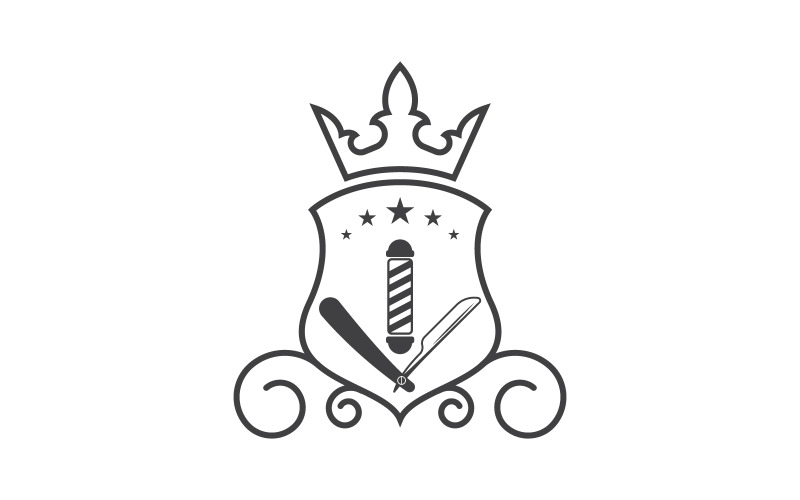 Holičství prvek Logo Vector icon design ilustrace v.10