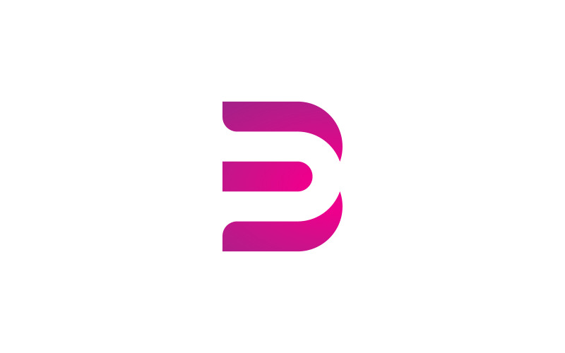 Modèle de conception d'icône de logo lettre B, symbole de logo B créatif 12