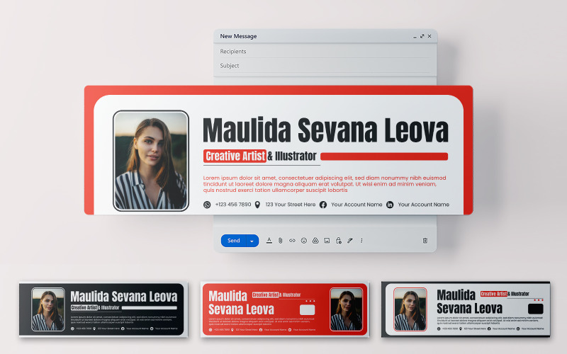 Modern e-posthuvudmall 657