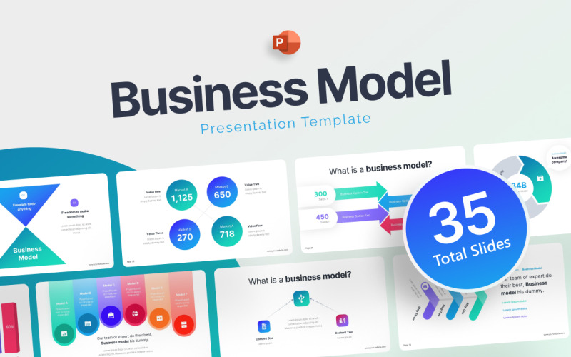 Obchodní Model Infographic PowerPoint šablony