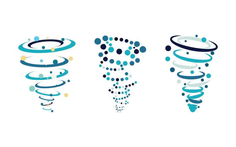 Symbole de tornade de vent, illustration vectorielle de logo v.5