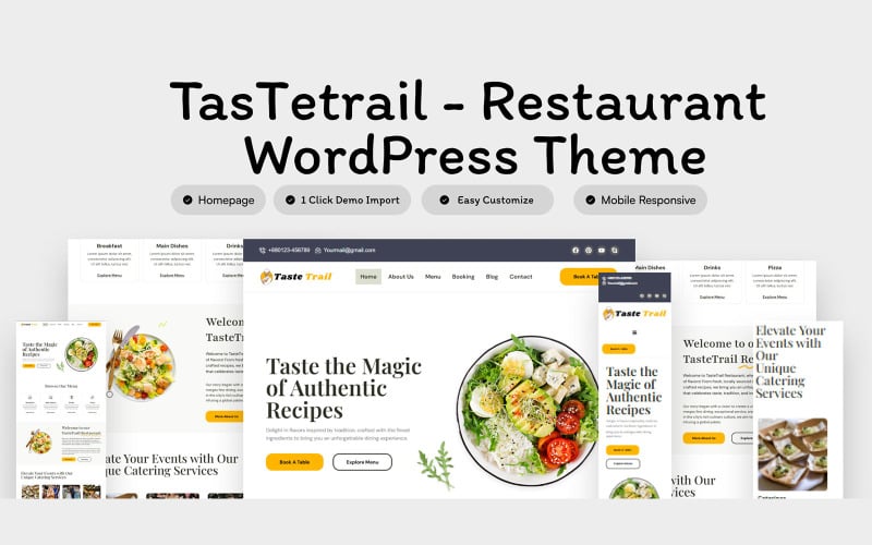 TasTrail – téma WordPress restaurace