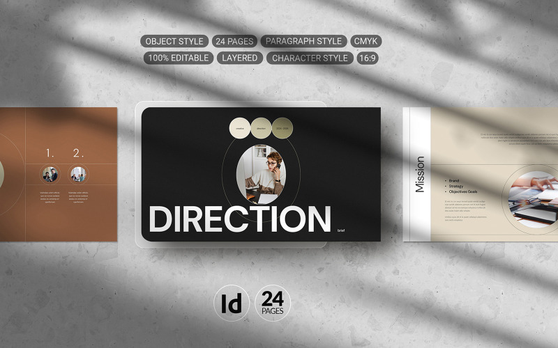 Visual Direction Examples Indesign 品牌方向模板 | InDesign #494540 - TemplateMonster