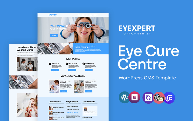Eyeexpert - 验光师和眼部护理 WordPress Elementor 主题